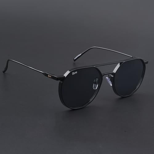 Image of GYNK Trending Round Classic Metal 100% UV Protection Sunlight Blocking Vintage Sunglasses for Men Women Girls
