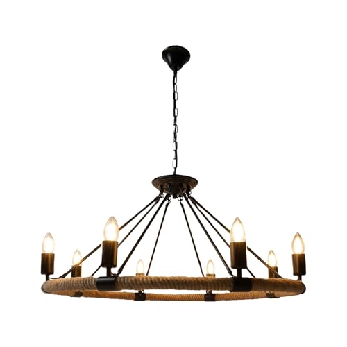 Suspension moderne 8 têtes 80cm, le lustre parfait pour illuminer votre salon