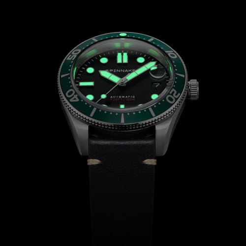 Image of Spinnaker Croft Men's Automatic Dive Watch - Seiko NH35 Movement, 40mm Stainless Steel Case, Water Resistant 150m, Stainless Steel or Leather Strap, SP-510