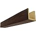 Ekena Millwork BMRW3C0080X100X096ZH 3-Sided (U Riverwood Endurathane Faux Wood Ceiling Beam, 8"W x 10"H x 8