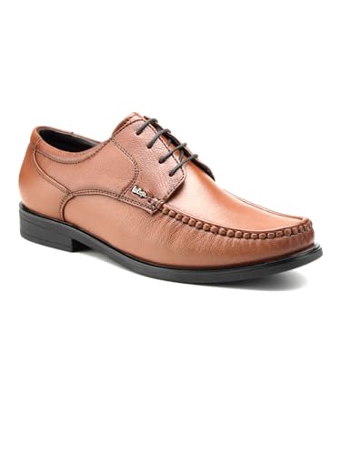 Image of Lee Cooper LC2131B3R Men's Leather Derby Formal Shoes | Lightweight, Comfortable & Stylish Lace-Ups for Office, Business