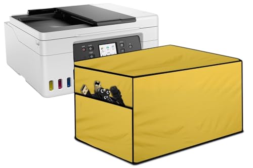 Image of The Furnishing Tree Polyester Waterproof & Dustproof Printer Cover - Compatible with Auto Duplex Laser Brother DCP-L2680DW Printers, Yellow , Dimensions in DxWxH - ( 40x42x26 CM)