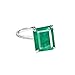 Gems Vibes Emerald Gemstone Ring Octogen Shape Ring Handmade Statement Ring Solid 925 Sterling Silver Ring For Women Unique Gift For Her Colombian Emerald Ring May Birthstone Jewelry