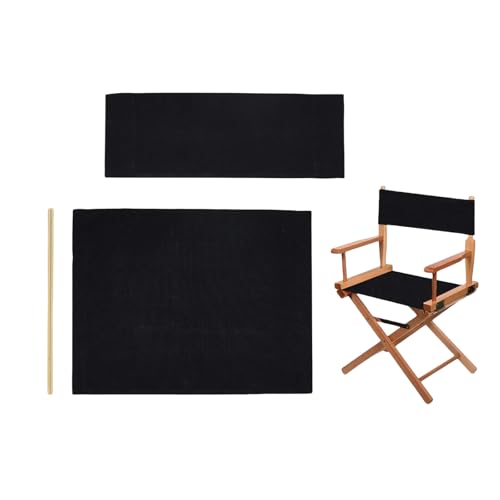 Director Chair Replacement Canvas Fabric Seat Cover Foldable Director’s Chair Cover Kit Black | 21.2