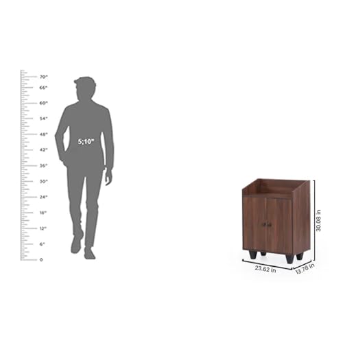 Image of Royaloak Rowan Shoe Rack 2 Door Storage | Wooden with Air Vent, Melamine Finish | Wooden with 8MM Back Sheet for Better Support and Optimized Depth