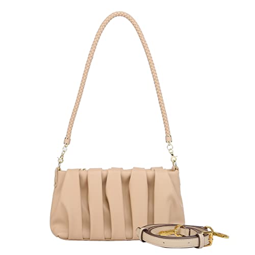 Bolsa de ombro feminina bolsa bolsa bolsa de bolinho Hobo, Damasco, Small