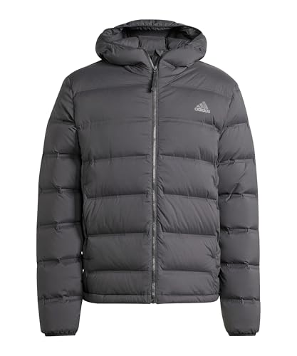 adidas Herren Helionic Stretch Hooded Down Jacket, Black, M
