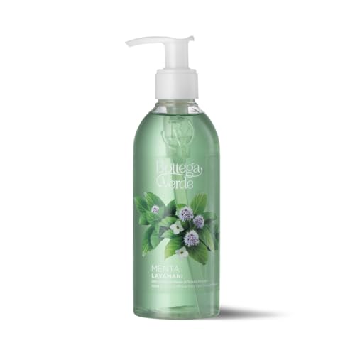 Bottega Verde - Menta, Lavamani, 250 ml, con Estratti di Menta Piperita e Basilico, Detergente e Rinfrescante, Formula Delicata, Ideale per Lavaggi Frequenti, per Tutti i Tipi di Pelle