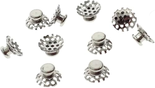 SmileTech 30 Pcs Dental Orthodontic Metal Lingual Buttons (Hollow Base Linugual Buttons- 30 Pcs)