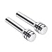 Fydun 2Pcs Universal Car Truck Aluminum Interior Door Lock Knob Pins Cover(Silver Color)