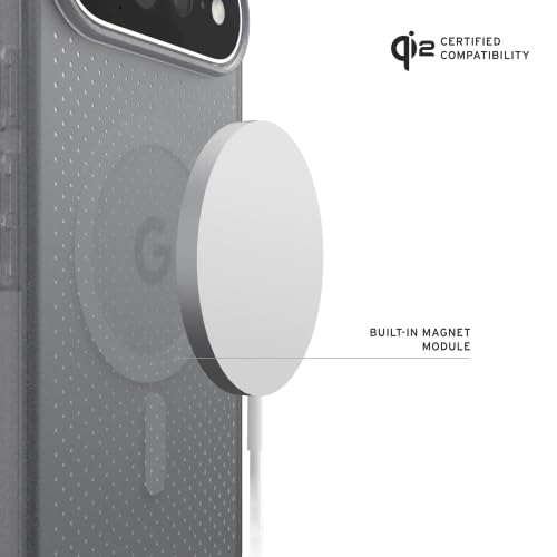 Image of Urban Armor Gear UAG Designed for Google Pixel 11 Pro XL, Dot - Compatible with Magnetic Charging, Rugged Anti-Slip Military Grade Dropproof Transparent Slim Protective Cover - Ash