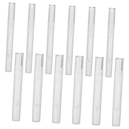 Beatifufu Empty Nail Oil Bottles 12pcs Cuticle Oil Pens Refillable Lip Gloss Tubes Mini Nail Polish Pens