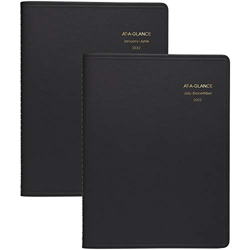 2022 Eight Person Daily Appointment Book by AT-A-GLANCE, 8-1/2' x 11', Large, Black (7021271)