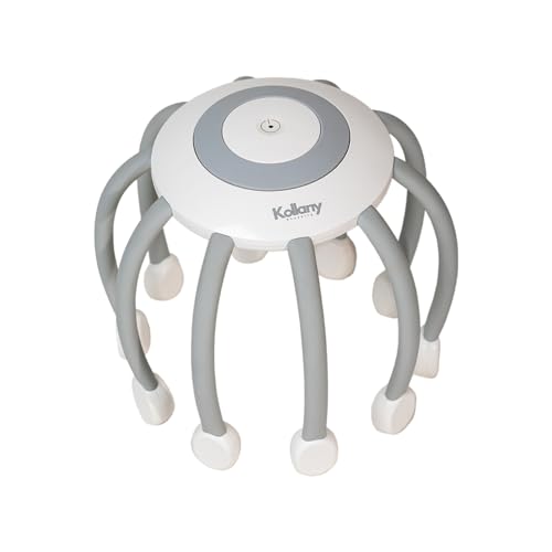 Kollany Electric Scalp Massager with 4 Modes, 360 Degree Head Massager, Cordless Portable Head Scratcher for Stress Relax, Scalp Massager Hair Growth with 10 Vibration Contacts