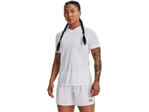 Under Armour Womens Maquina 3.0 Jersey, (100) White / / Black, Medium