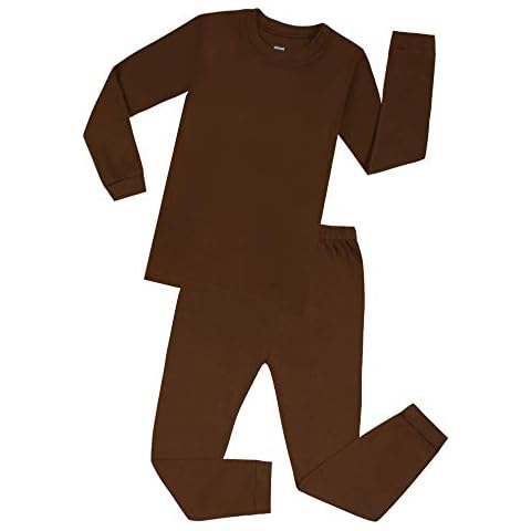Elowel Boys Brown Solid 2 Piece Pyjama Set 100% Cotton (Size 12 M -12 Years) Cover