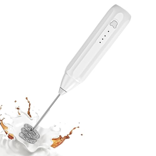 Espumador eléctrico para café, espumador de café ajustable de 3 velocidades, mezclador recargable de mano para chocolate, latte, bebidas, capuchino, huevo, leche, té