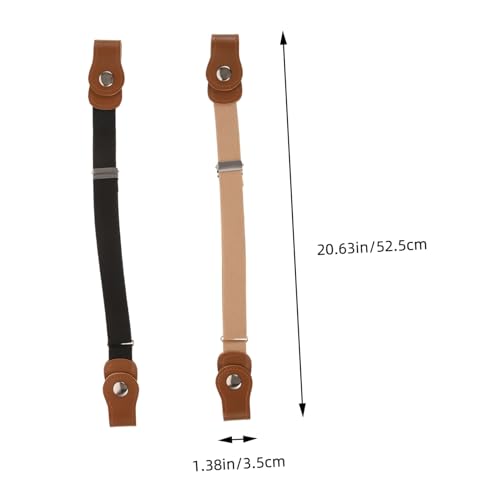 2Pcs Elastic Waist Belts Buckle Stretchy Belts for Boys and Waist Belt for Pants and Dresses Lightweight and Durable Design and Colors2