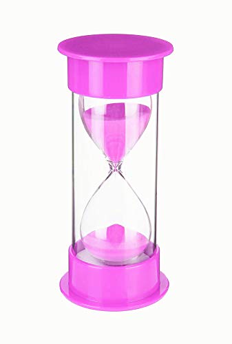 GZFTMKOBNS Sanduhr, 6 Farben, Sanduhr, Sanduhr, Sanduhr, Timer, 5 min/10 mins/15 mins/20 mins/40 mins/45 mins/60 mins für Klassenzimmer, Spiel Zuhause oder Büro Dekoration (Rosa, 45min) Cover