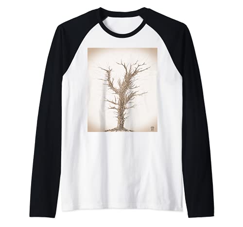The Lightning Tree Raglan Baseball Tee, Black