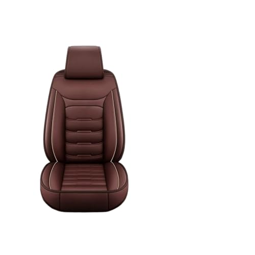 Housse de siège voiture universelle en cuir café 5 places