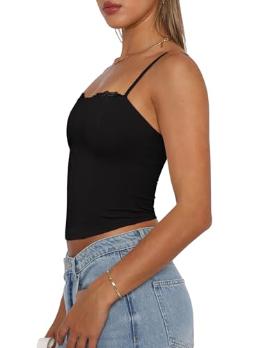 PINKMSTYLE Womens Lace Bustier Corset Tops Spaghetti Strap Tank Tops for Going Out2