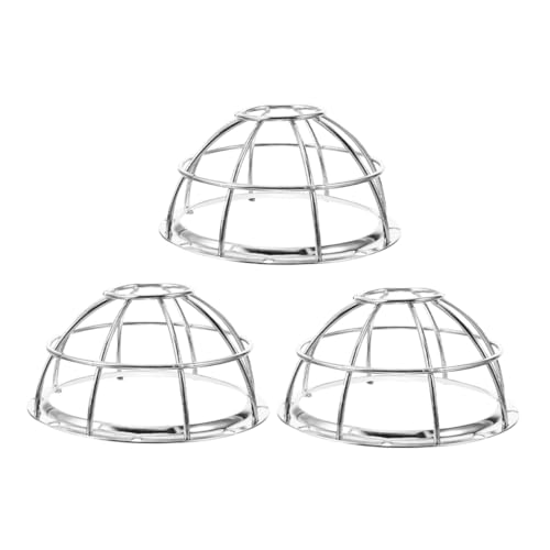 NUOBESTY 3 piezas Protector para Detector de Humo con Base Ajustable Malla de Alambre de Hierro Resistente y Antichoque para Uso Hogar y Oficina