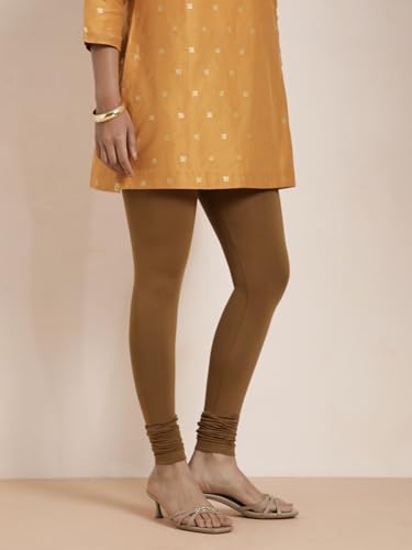 Image of TWIN BIRDS Tailored Cut and Classic Fit Super Stretchable Elastane Fabric Churidar Leggings for Women
