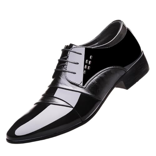 Men's Lace up Dress Shoes Pointed Toe Genuine Leather Oxfords Comfortable Slip Formal Business Casual Work Shoes3
