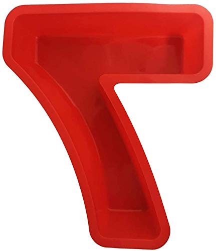 Silicone Number Cake Mold, Large Number Cake Baking Pan Mold for Birthday and Wedding Anniversary, Silicone 3D Cake Mold, 10.2 x 8.7 x 2.4 Inch (7)