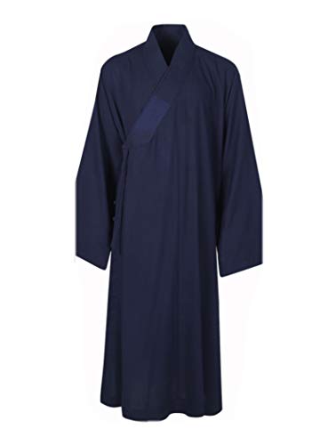 ZanYing Men's Medieval Monk Robe Buddhist Meditation Robe Summer