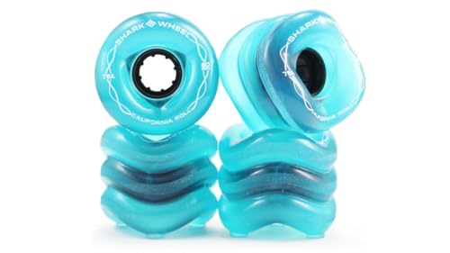 Shark Wheel 60 mm 78a, Skateboard Cruising Wheels, California Roll, Transparent...