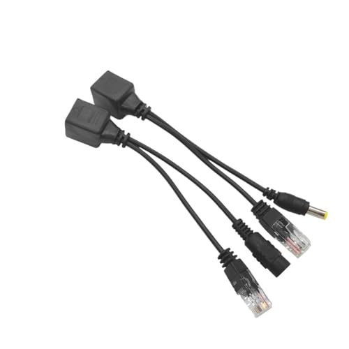 Adaptador POE, cable RJ45, inyector y divisor para fuente de alimentación de red Ethernet miniatura 1