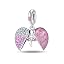 Family Heart Lock Pendant Charm