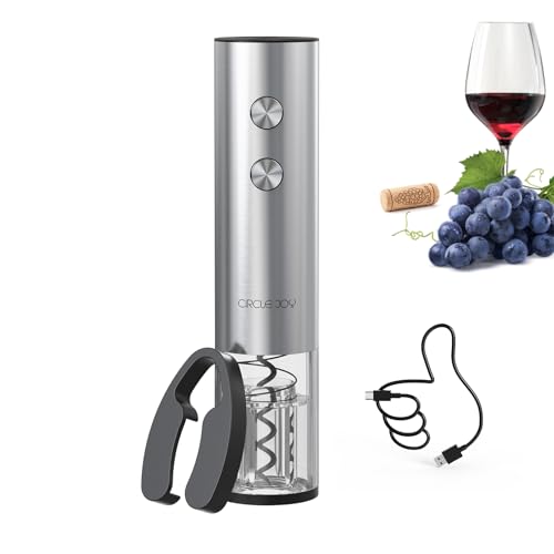 CIRCLE JOY Décapsuleur électrique rechargeable avec coupe-capsule, lumière LED, tire-bouchon automatique à une touche pour la maison, les fêtes