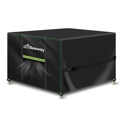 BEEWAY Garden Furniture Cover With Air Vent, Waterproof Patio Rattan Sofa Table Chair Set Cover - 420D Oxford Fabric, Windproof - 125x125x72cm