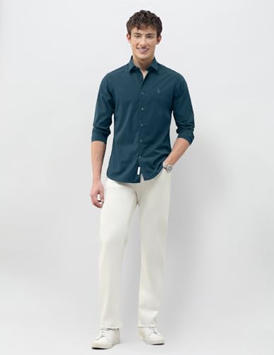 Image of U.S.Polo Association Men's Solid Regular Fit Shirt
