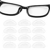 Eyeglass Nose Pads, Nose Pads for Glasses, 10 Pairs Adhesive Glasses Nose Pads, 2mm Thickness Anti-Slip Nose Pad, Soft Silicone Glasses Nose Grips for Glasses Eyeglasses and Sunglasses (Clear)