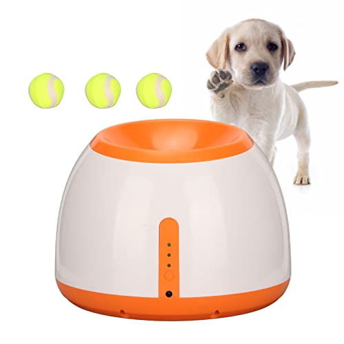 Lançador de bolas automático para cães, máquina de lançador de bolas de estimação flexível com 3 bol