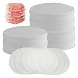 Patty Paper 500pcs Hamburguesa redonda de papel Patty, hamburguesa redonda de 5.1 pulgadas Papel Patty, láminas de papel de cera sin palo papel pergamino para alimentos, horno, congelador de microond