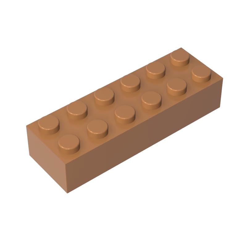 XYEIUGO 44237 Basic Bricks Brick 2x6, Medium Dark Flesh, 10 PCS — image 1