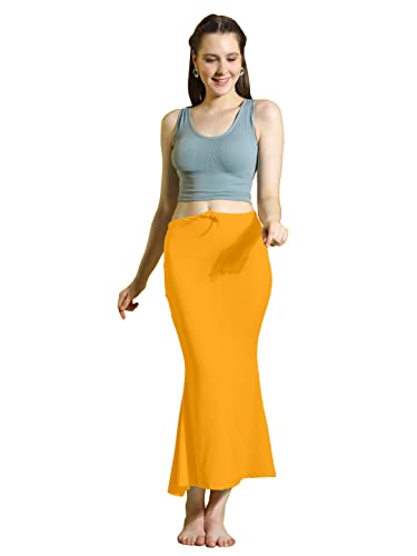 Image of Amazon Brand - Anarva Women Cotton Blended Saree Shapewear Regular Petticoat Skirt For Saree