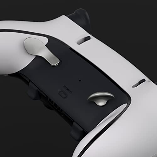 Image of eXtremeRate Back Paddles for PS5 Edge Controller, Metallic Silver Replacement Interchangeable 4PCS Metal Back Buttons for PS5 Edge Controller - Controller NOT Included