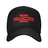 ZZQWSDSQQ Gorra de béisbol helldivers 2 Videojuego, helldivers BOOOOOM Trucker Cap Horse Hat Baseball Men Women's Regalos navideños