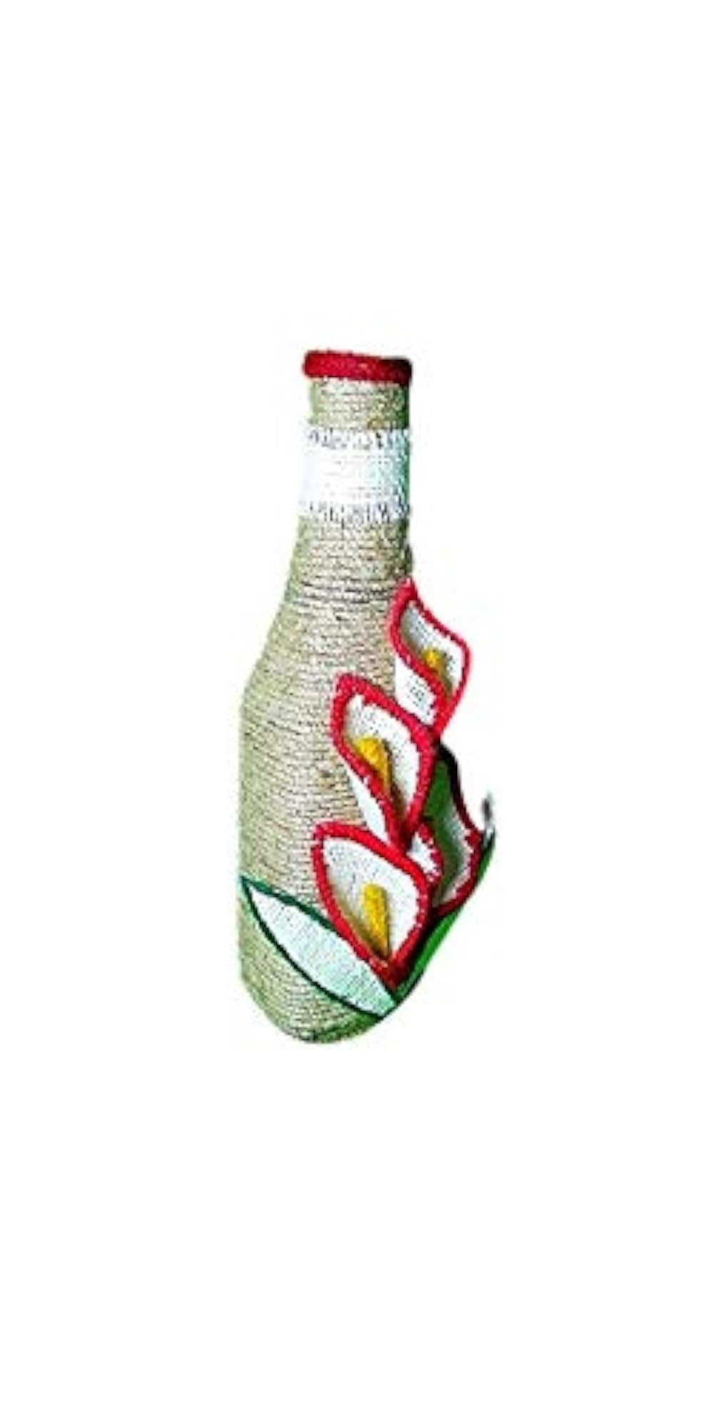 Handmade Decorative Jute Bottle, Multi-Coloured Gift