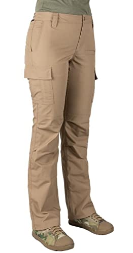 LAPG Women's Gear Stretch Tactical Pants, Low Rise, Slim Fit, 7-Pocket Durable Flex Cargo Outdoor, Hiking & Work Pants
