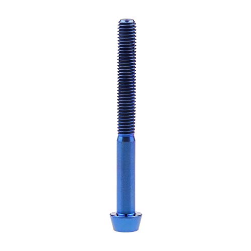 Image of Titanium Ti Bolt M5 9 16 18 20 25 30 35 40 45 50 55 60mm Tapered Head Screws Pack of 4 (M5x55mm, Blue)