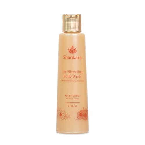 Image of Shankara De-Stressing Body Wash 210ml | Luxurious shower gel with Chamomile, Lavender & Rose Geranium for Muscle Relief, Hydration & Nourishment, Body Cleanser with Calming Effect |For Men & Women, Suitable to All Skin Types