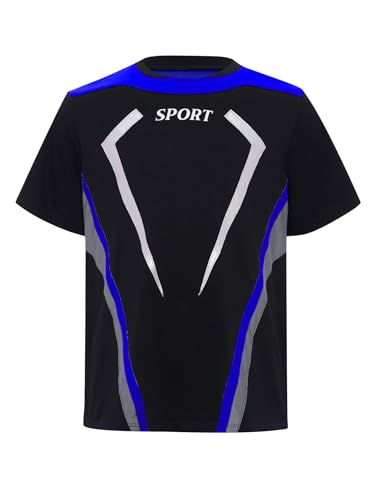 Kids Unisex Quick Drying Athletic T-Shirt Moisture-Wicking Color Block Sports Top Football Jersey3