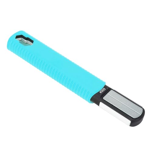 Tyenaza Garden Tool Blade Sharpener, Blue Color Double Head Portable Hedge Shears Sharpener